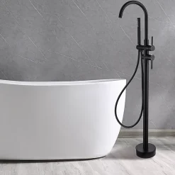 Colonne De Baignoire|Bellegno Robinet mitigeur de baignoire sur pied BAGNO noir mat