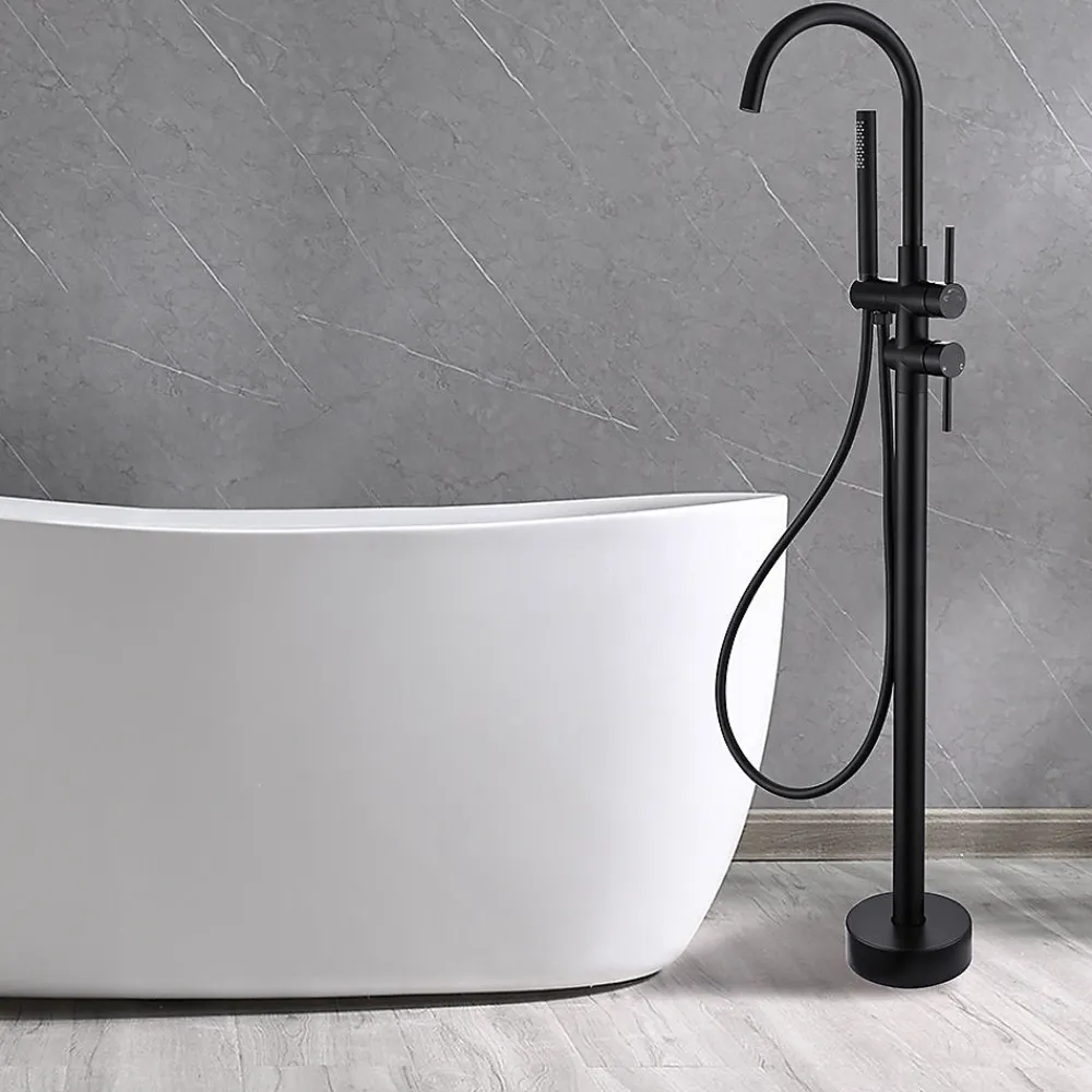 Colonne De Baignoire|Bellegno Robinet mitigeur de baignoire sur pied BAGNO noir mat