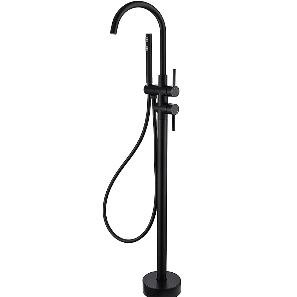 Colonne De Baignoire|Bellegno Robinet mitigeur de baignoire sur pied BAGNO noir mat