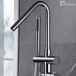 Imex Robinet Mitigeur de Baignoire sur Pied Chrome CORCEGA BBECO1
