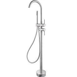 Colonne De Baignoire|Bellegno Robinet mitigeur de baignoire sur pied BAGNO acier brossé