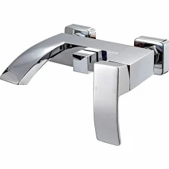 Kroos Robinet mitigeur de bain mural chromé - Deneb