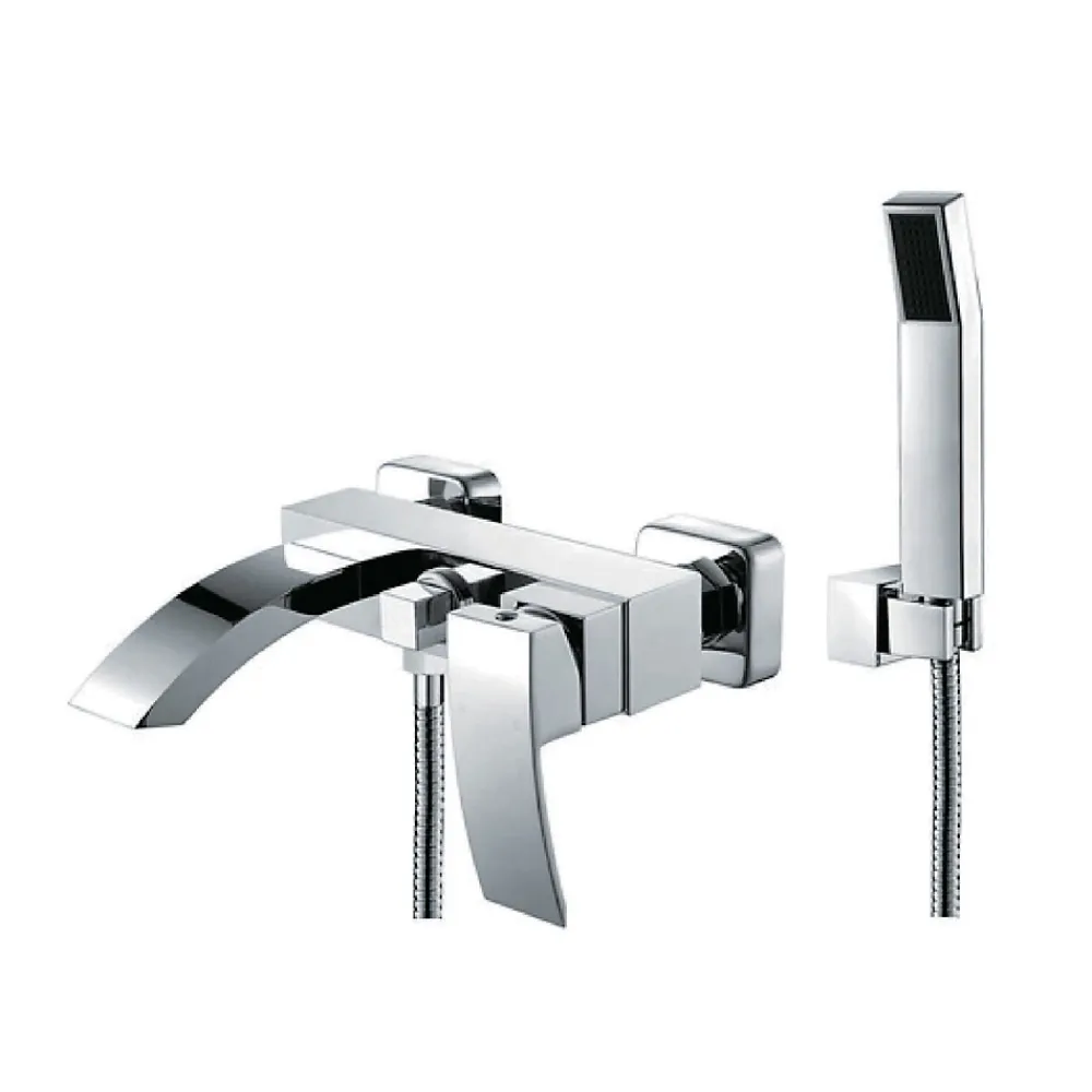 Kroos Robinet mitigeur de bain mural chromé - Deneb
