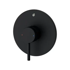 Robinet De Baignoire|Bernstein Robinet mitigeur de douche rond mural encastré Laiton Noir mat, mélangeur céramique 14,3cm - VIREO