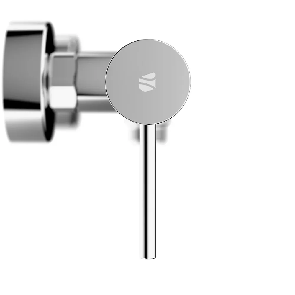 Robinet De Baignoire|Bernstein Robinet mitigeur de douche mural Acier inoxydable Chrome, mélangeur céramique - 26x11x9cm (LxHxP) - VIREO