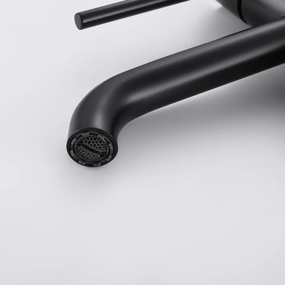 Robinet Lavabo Et Vasque|Bellegno Robinet mitigeur de lavabo thermostatique PICCOLA noir mat