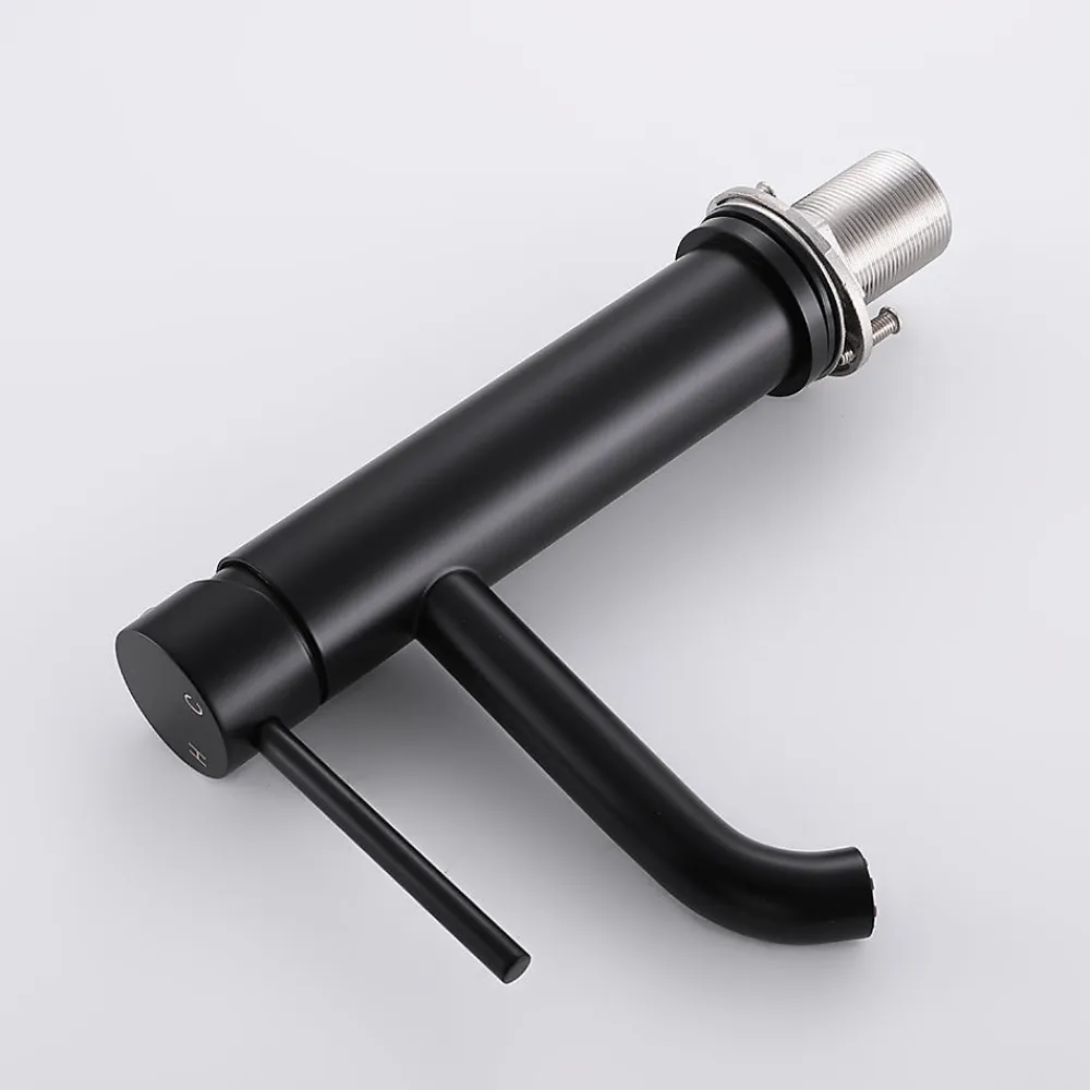 Robinet Lavabo Et Vasque|Bellegno Robinet mitigeur de lavabo thermostatique PICCOLA noir mat