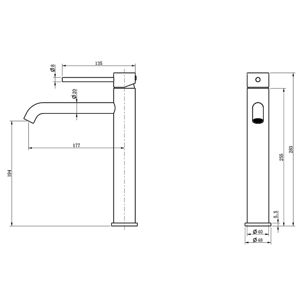 Robinet Lavabo Et Vasque|Bellegno Robinet mitigeur de lavabo thermostatique GRAZIOSA noir mat