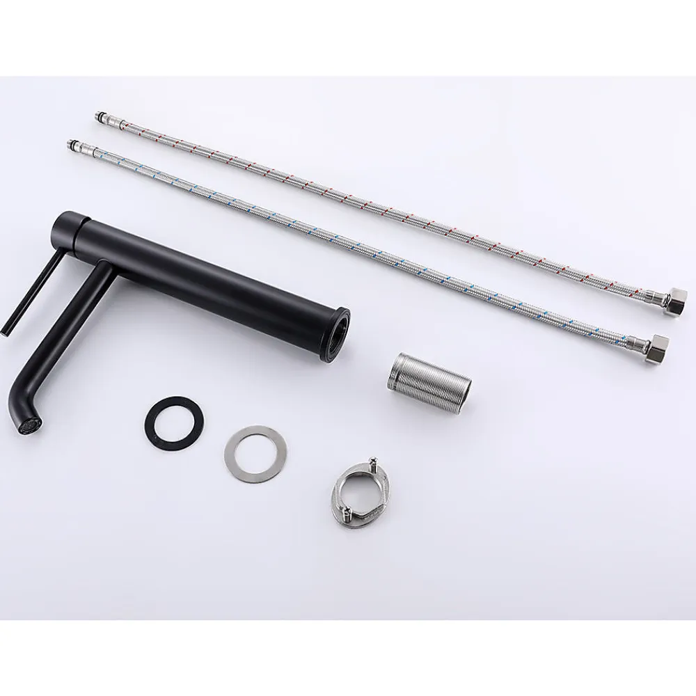 Robinet Lavabo Et Vasque|Bellegno Robinet mitigeur de lavabo thermostatique GRAZIOSA noir mat