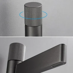 Robinet Lave-Mains|Kroos Robinet mitigeur lavabo haut Gun métal - Sham