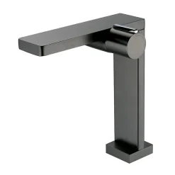 Robinet Lave-Mains|Bernstein Robinet mitigeur monocommande design - corps haut - gun métal pour lavabo ou vasque NT3220G