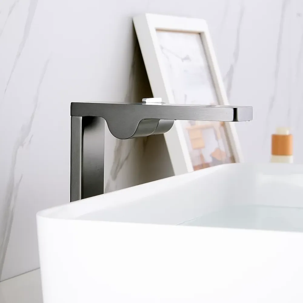 Robinet Lave-Mains|Bernstein Robinet mitigeur monocommande design - corps haut - gun métal pour lavabo ou vasque NT3220G
