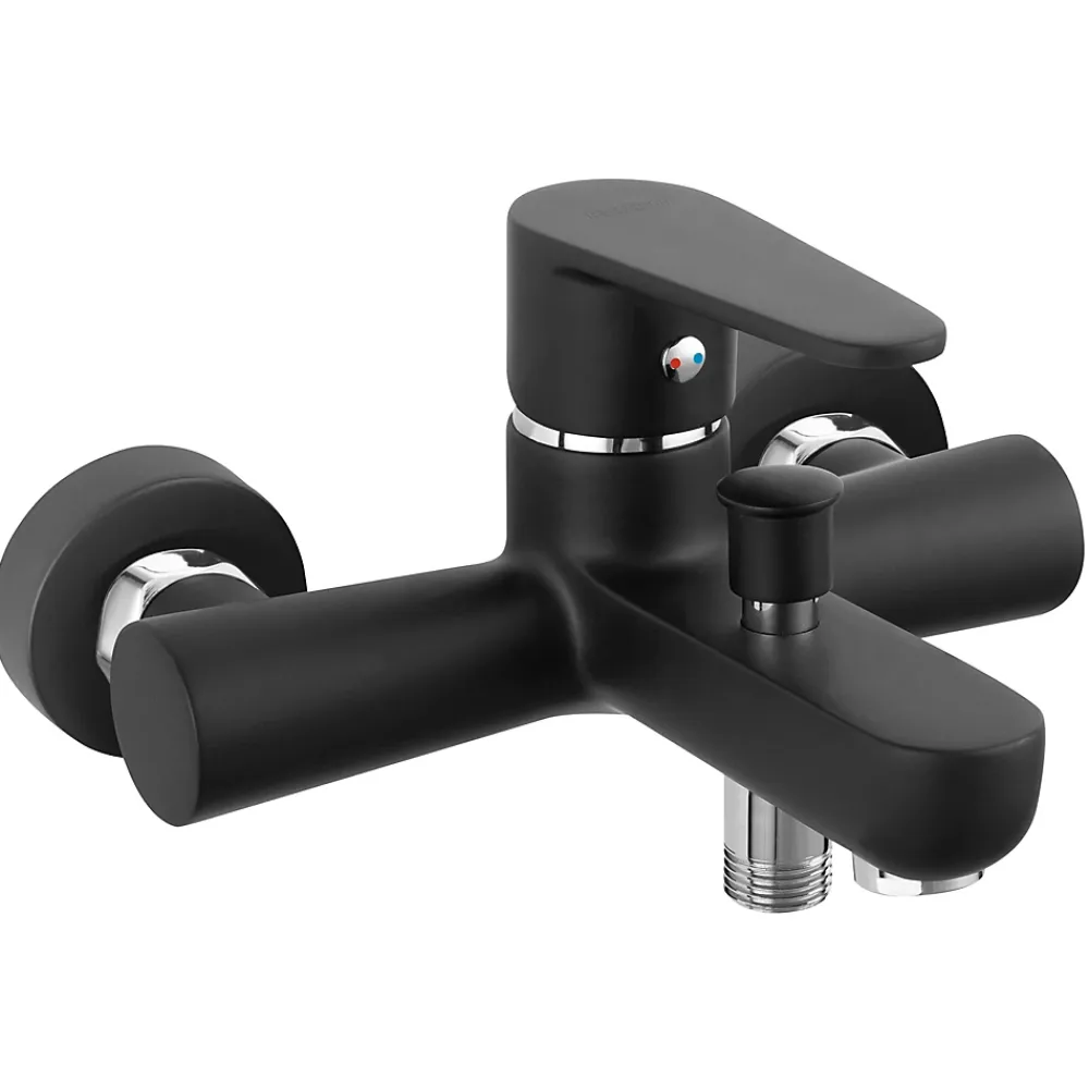 Ferro Robinet mitigeur mural de baignoire ALGEO BLACK noir - SANIVERRE