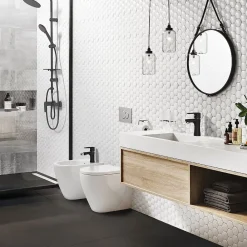 Robinet De Bidet|Ferro Robinet mitigeur Noir pour bidet ALGEO BLACK - SANIVERRE