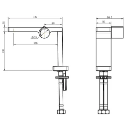 Robinet Lave-Mains|Bernstein Robinet mitigeur noir pour lavabo ou vasque NT3110B