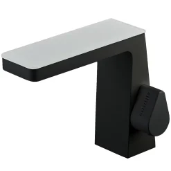 Robinet Lave-Mains|Bernstein Robinet mitigeur pour lavabo ou vasque NT7320 effet cascade - noir mat, gun métal ou blanc mat Noir