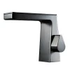 Bernstein Robinet mitigeur pour lavabo ou vasque NT7320 effet cascade - noir mat, gun métal ou blanc mat Gun métal