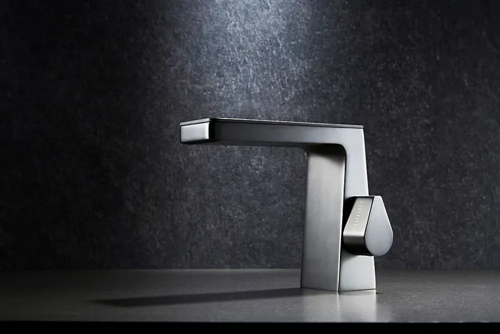 Bernstein Robinet mitigeur pour lavabo ou vasque NT7320 effet cascade - noir mat, gun métal ou blanc mat Gun métal