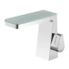 Bernstein Robinet mitigeur pour lavabo ou vasque NT7320 effet cascade - chrome et verre