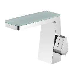 Bernstein Robinet mitigeur pour lavabo ou vasque NT7320 effet cascade - chrome et verre