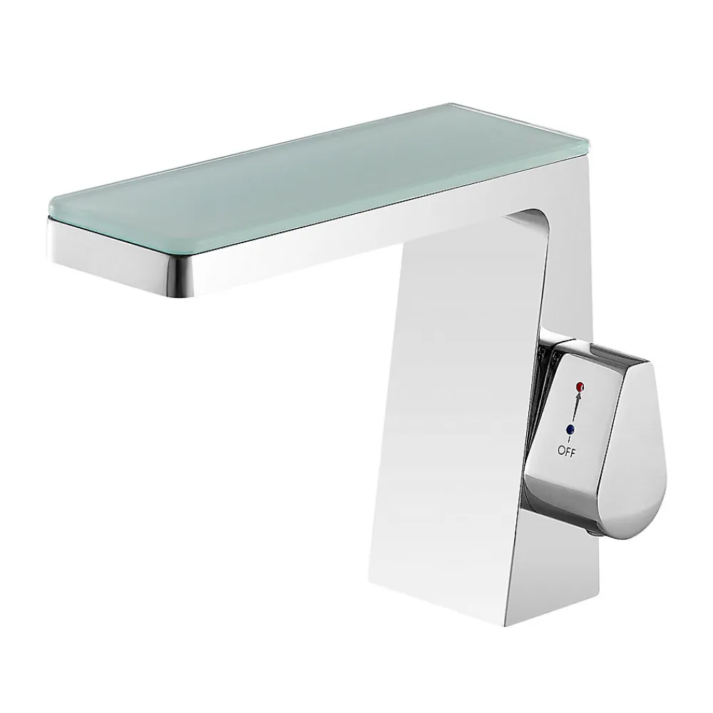 Bernstein Robinet mitigeur pour lavabo ou vasque NT7320 effet cascade - chrome et verre
