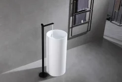 Robinet Lave-Mains|Bernstein Robinet mitigeur sur pied pour lavabo totem 8046 - chrome ou noir mat Noir mat