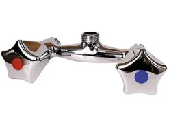 Robinet De Douche|Noyon et Thiebault Robinet mélangeur mural pour douche entraxe 60 mm Mâle 15 x 21 en laiton chromé