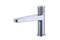Robinet Lave-Mains|Bernstein Robinet pour lavabo vasque et évier design en laiton peu bruyant et avec aérateur économie d'eau - H. 16,3cm - Chrome