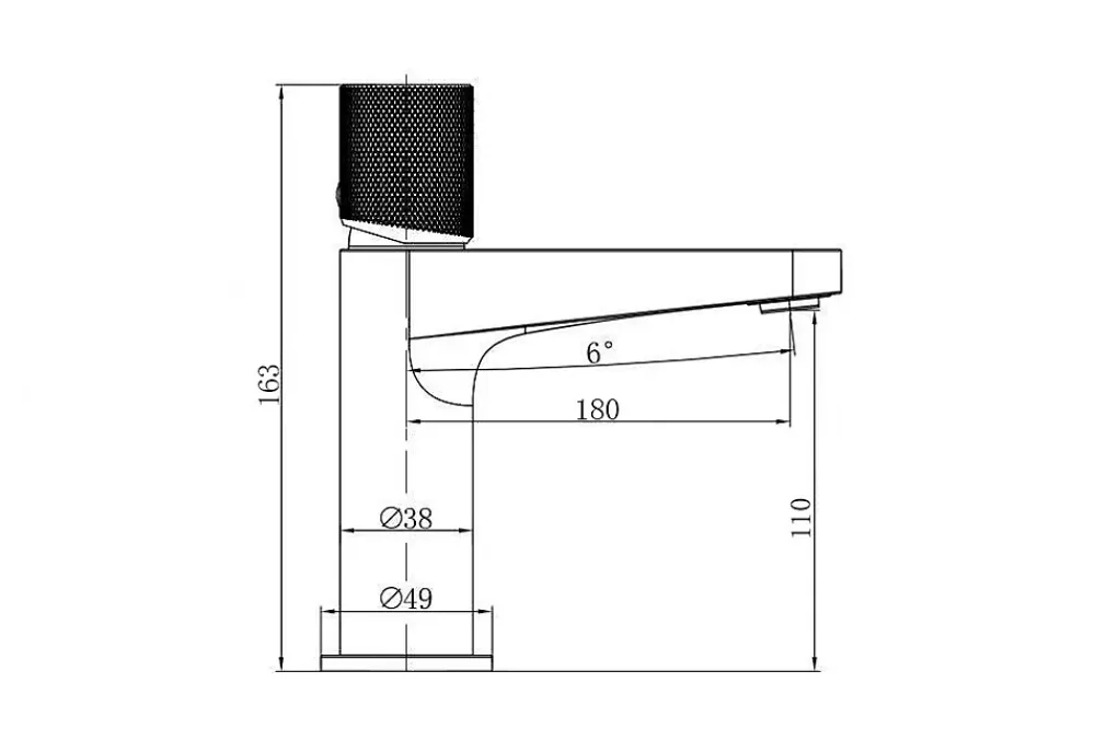 Robinet Lave-Mains|Bernstein Robinet pour lavabo vasque et évier design en laiton peu bruyant et économe en eau - H. 16,3cm - Noir (mat)