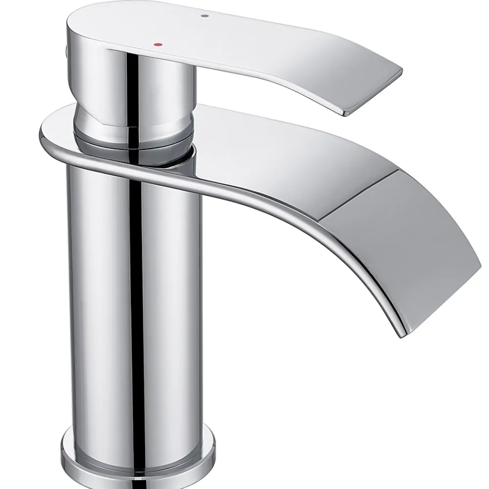 Cecipa Max Robinet Salle de Bain Cascade, Mitigeur lavabo Rond Robinet lavabo Eau Froide/Chaude