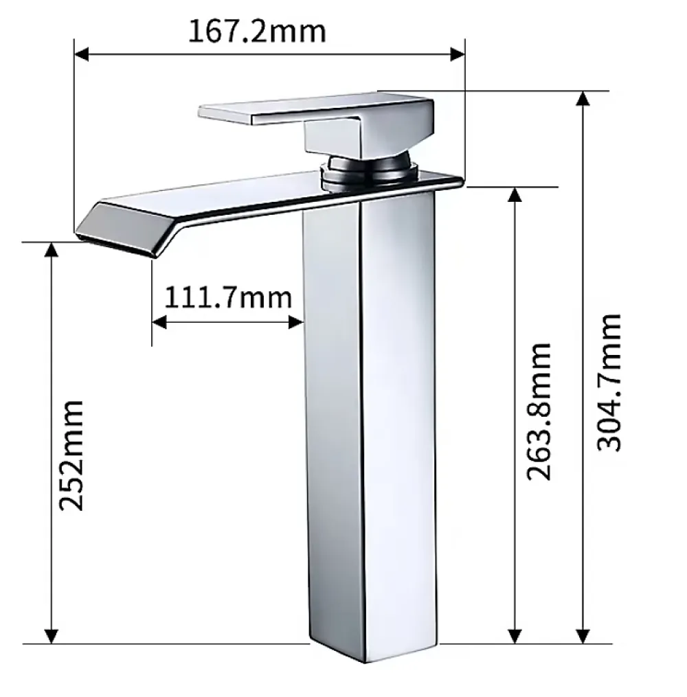 Robinet Lavabo Et Vasque|Homelody Robinet Salle de Bain Cascade Mitigeur de Lavabo Haut Robinetterie pour Vasque Chromé Design Moderne