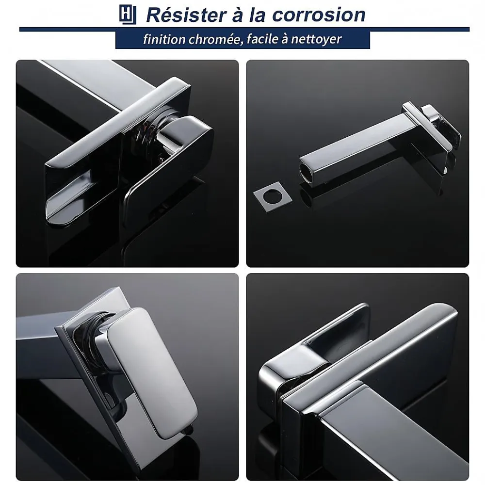 Robinet Lavabo Et Vasque|Homelody Robinet Salle de Bain Cascade Haut Mitigeur pour Vasque Chromé Robinet Design Moderne Corps en Acier Inox