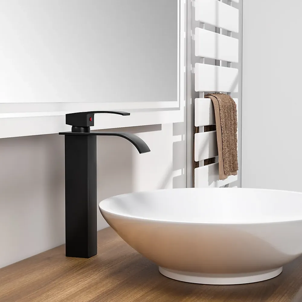 Robinet Lavabo Et Vasque|Auralum Max Robinet Salle de Bain Cascade Moderne, Mitigeur de Lavabo - Sortie Douce Sans Éclaboussures