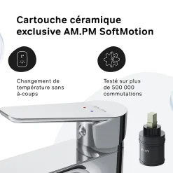 Robinet Lavabo Et Vasque|Am.Pm Europe Robinet Salle de Bain Mitigeur de lavabo, Chromé, Hit taille M, FTA02200 AM.PM