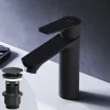 Robinet Lavabo Et Vasque|Am.Pm Europe Robinet Salle de Bain Mitigeur lavabo avec bonde clic clac, Noir, taille S, FTA82122 AM.PM
