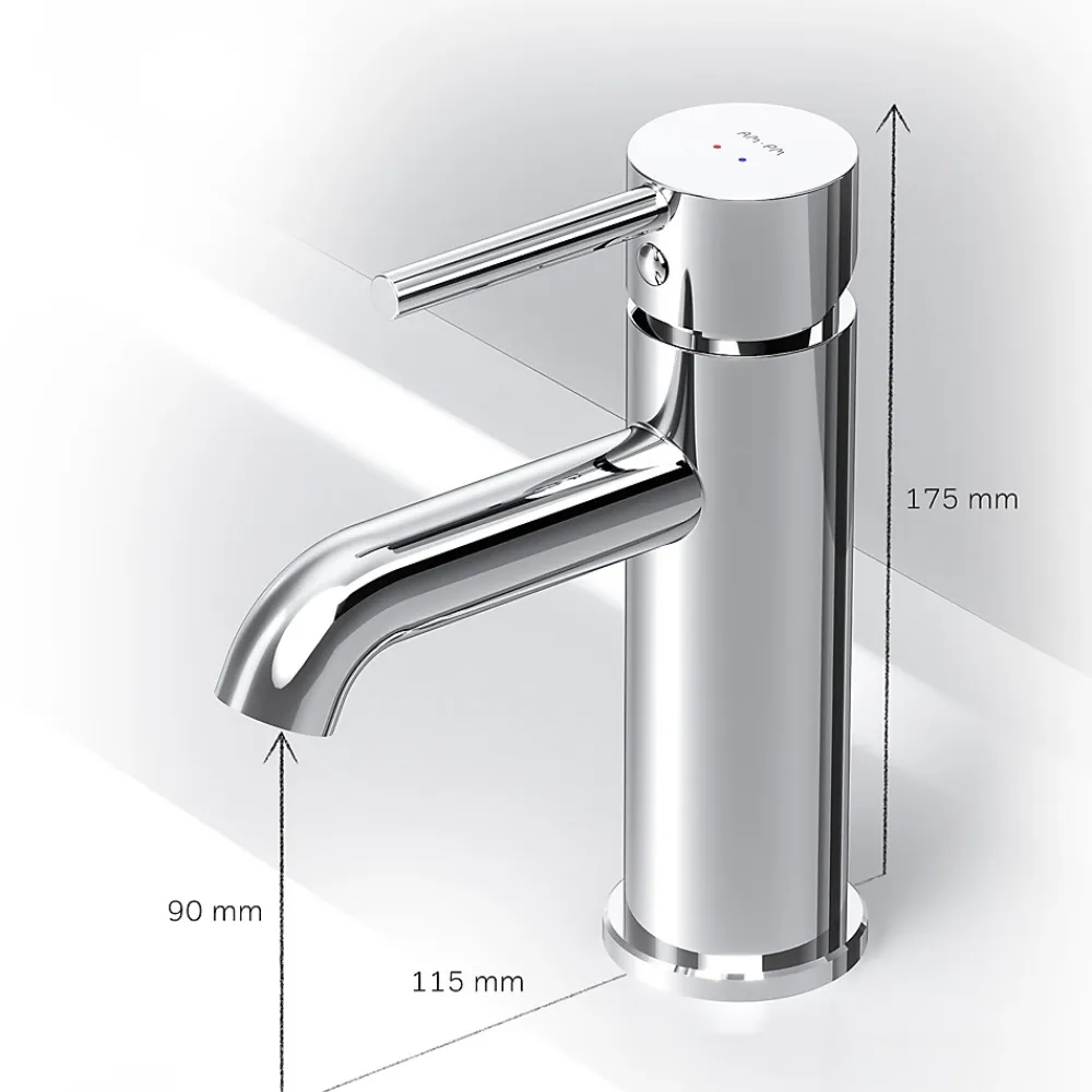Am.Pm Europe Robinet Salle de Bain Mitigeur de lavabo, Chromé, taille M, FPA02100 AM.PM