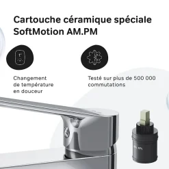 Robinet Lavabo Et Vasque|Am.Pm Europe Robinet Salle de Bain Mitigeur de lavabo avec bonde clic clac, Chromé, taille S, FTA82200 AM.PM