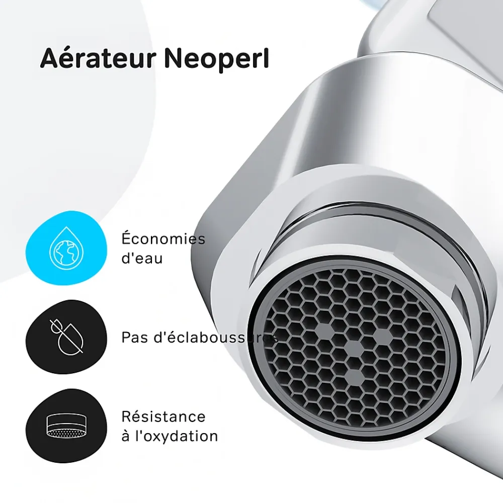 Robinet Lavabo Et Vasque|Am.Pm Europe Robinet Salle de Bain Mitigeur de lavabo avec bonde clic clac, Chromé, taille S, FTA82200 AM.PM