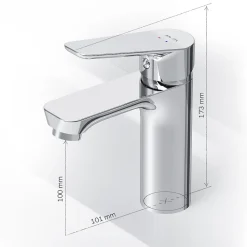 Robinet Lavabo Et Vasque|Am.Pm Europe Robinet Salle de Bain Mitigeur de lavabo avec bonde clic clac, Chromé, taille S, FTA82200 AM.PM