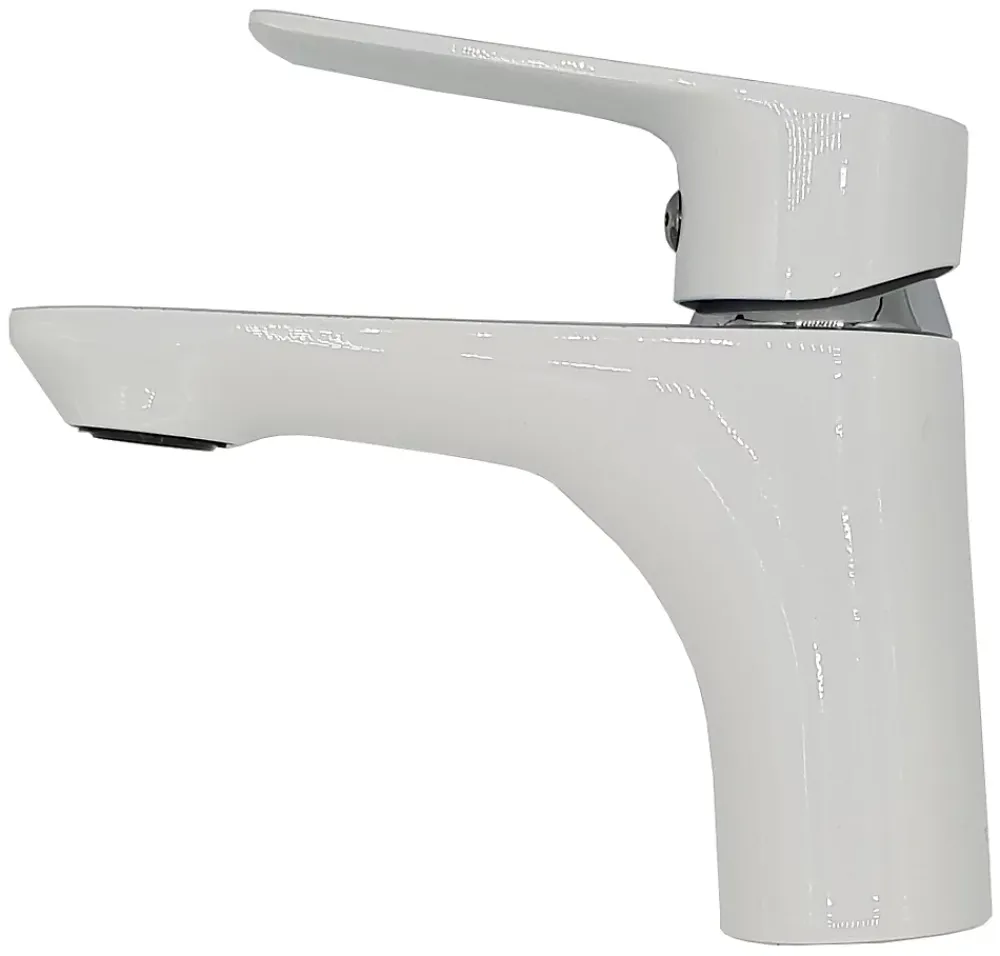 Invena Robinet Salle De Bain Mitigeur Lavabo Blanc Monocommande Dokos