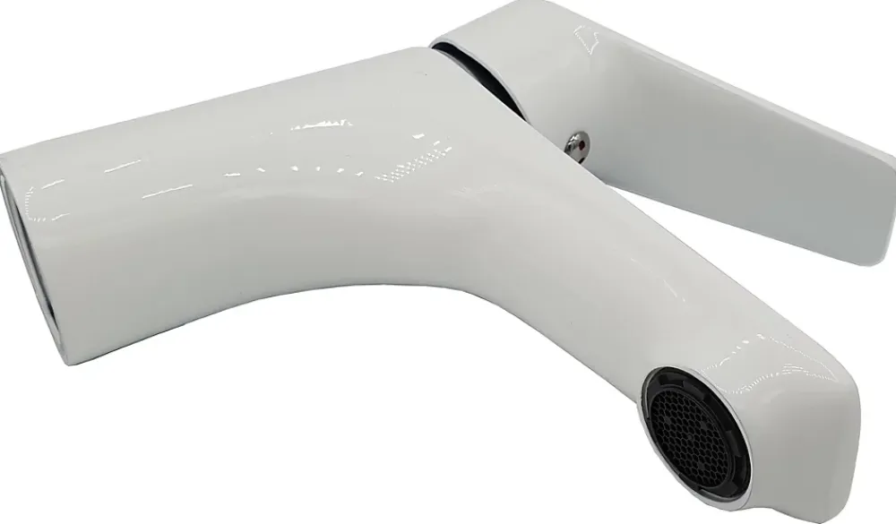 Invena Robinet Salle De Bain Mitigeur Lavabo Blanc Monocommande Dokos