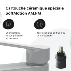 Robinet Lavabo Et Vasque|Am.Pm Europe Robinet Salle de Bain Mitigeur lavabo, Blanc, taille S, FTA02133 AM.PM