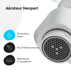 Robinet Lavabo Et Vasque|Am.Pm Europe Robinet Salle de Bain Mitigeur lavabo, Blanc, taille S, FTA02133 AM.PM