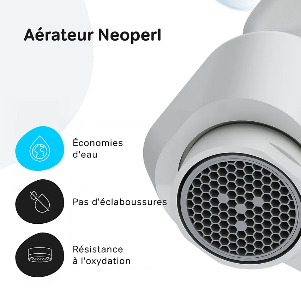 Robinet Lavabo Et Vasque|Am.Pm Europe Robinet Salle de Bain Mitigeur lavabo, Blanc, taille S, FTA02133 AM.PM