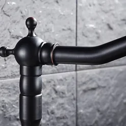 Robinet Lavabo Et Vasque|Rea Robinet Salle De Bain Mitigeur Lavabo Haut Retro Noir Monocommande
