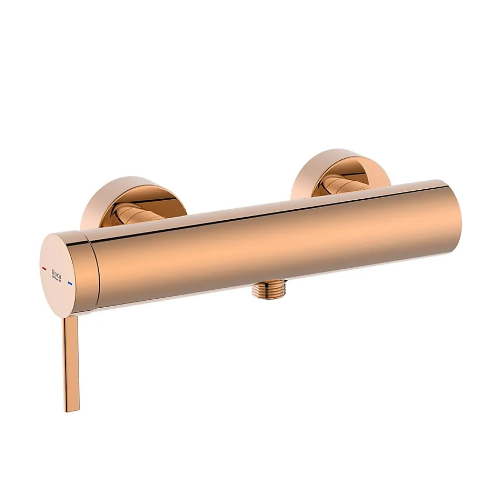 Robinet De Douche|Roca Mitigeur de douche ONA mural, rose gold