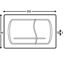 Roca Plaque de commande ACTIVE 52-B double touche Chromé mat (A8901150B2)
