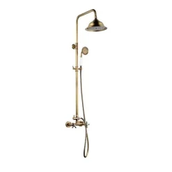 Colonne De Douche Mécanique|Rousseau Colonne de douche avec robinet melangeur Retro - Vieux-bronze