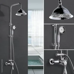 Rousseau Colonne de douche avec robinet mitigeur mécanique Retro - Chromé