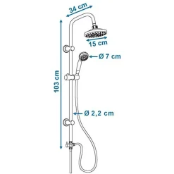 Colonne De Douche Thermostatique|Rousseau Colonne de douche sans robinet Sonora